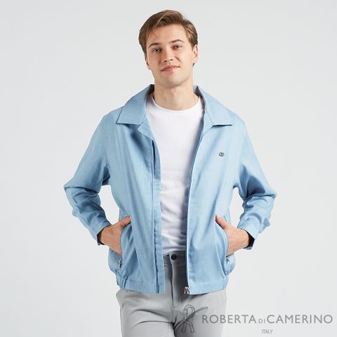 【ROBERTA諾貝達】 男裝 時尚精品 講究極致立領式外套 HOI01-31藍