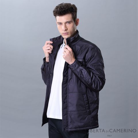 【ROBERTA諾貝達】 帥氣型男 內裡鋪棉夾克外套ROE63-39紫灰