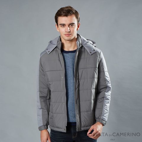 【ROBERTA諾貝達】 簡約休閒 鋪棉條紋夾克外套ROF69-97灰色