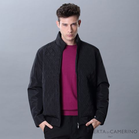 【ROBERTA諾貝達】 簡約菱格 內裡鋪棉夾克外套ROF70-99黑色