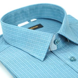 【金安德森】藍色線格窄版襯衫-長袖