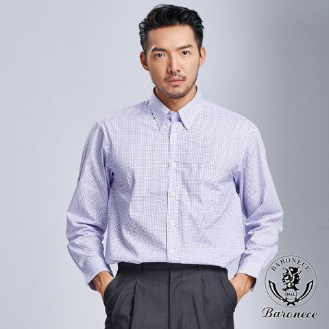【BARONECE】優雅提點長袖襯衫_紫(618409-17)