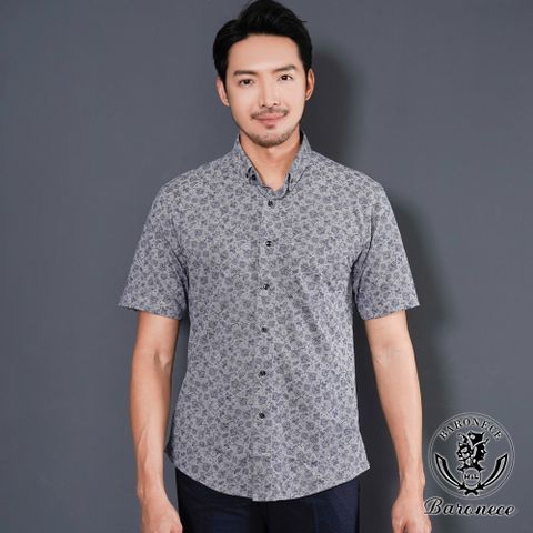 【BARONECE】日系風格短袖休閒襯衫(522410-09)