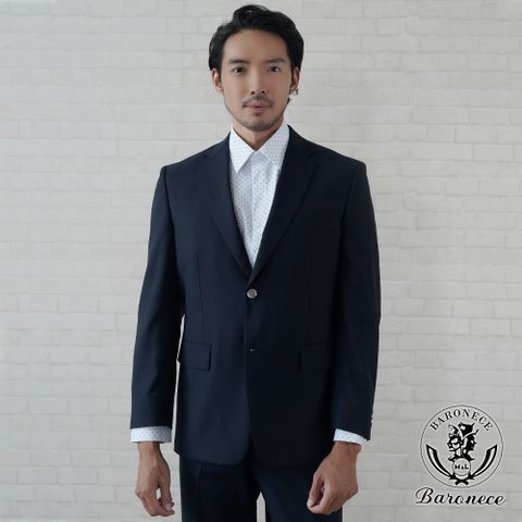 【BARONECE】低調質感純羊毛商務西裝_藍(622306-10)