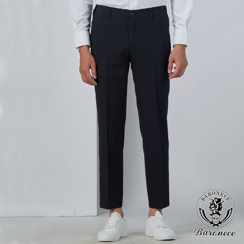 【BARONECE】彈性輕量修身休閒西褲_黑(8241SL-15)