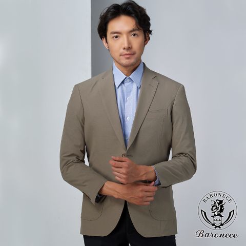 【BARONECE】簡約商務修身休閒西裝_摩卡(524313-07)