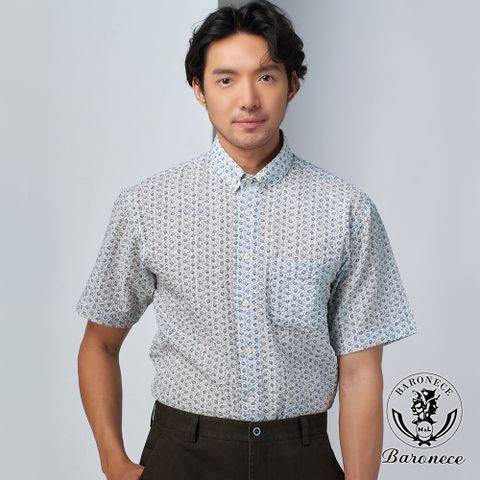 【BARONECE】摩登紳士休閒短袖襯衫(524406-09)