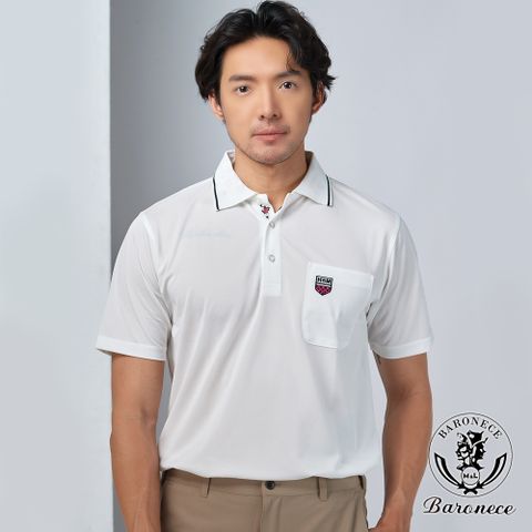 BARONECE 輕熟質男休閒POLO衫_白(700431-10)