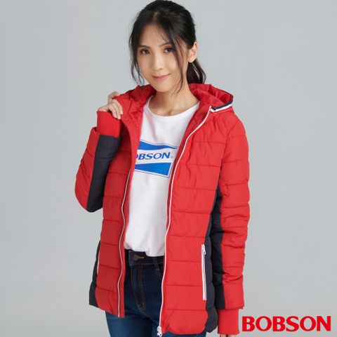 【BOBSON】女款連帽絲棉外套 (81103-13)