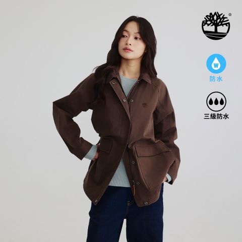 Timberland 女款深棕色防水穀倉外套|A2QPD243