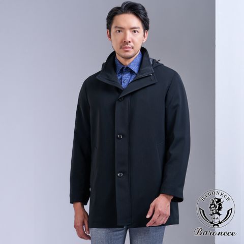 【BARONECE】日式極致簡約高雅風衣_黑(305313-16)