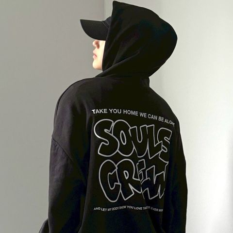 【AMERO】男裝 女裝 長袖連帽Ｔ恤 牛奶絨 英文字印花 情侶裝