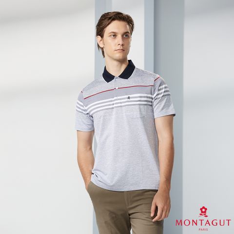 MONTAGUT夢特嬌 MIT台灣製吸濕排汗休閒短袖POLO衫(S3282-85)