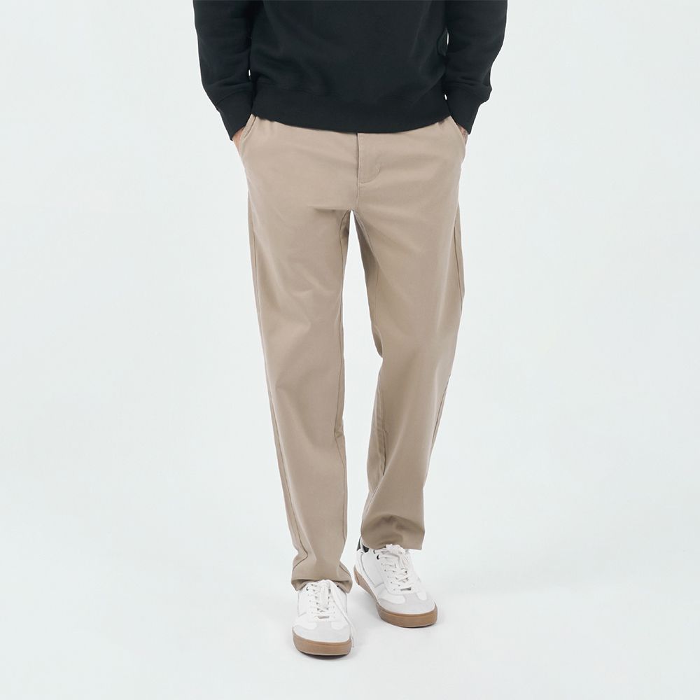 GIORDANO 佐丹奴 男裝天絲彈力直筒卡其褲-17 卡其