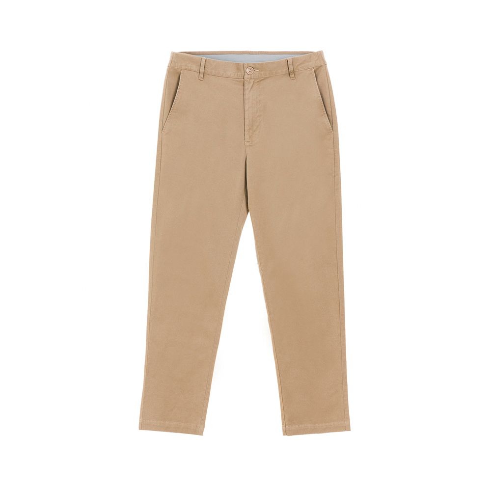 GIORDANO 佐丹奴 男裝天絲彈力直筒卡其褲-17 卡其