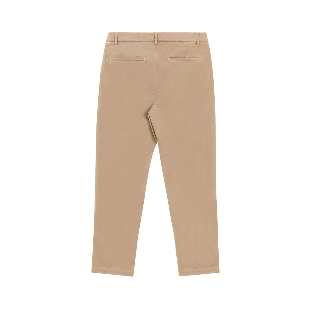 GIORDANO 佐丹奴 男裝天絲彈力直筒卡其褲-17 卡其