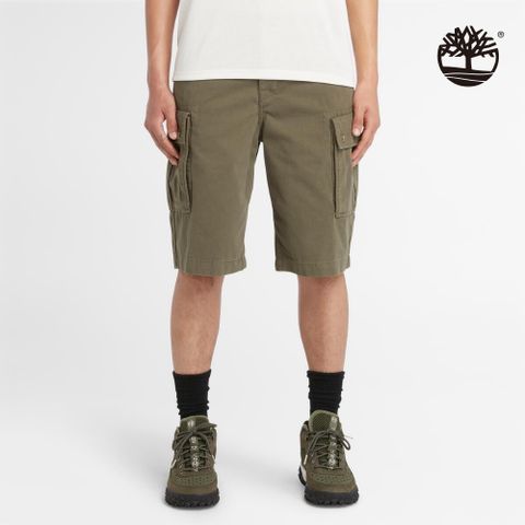 Timberland 男款軍綠色工裝短褲｜A5U1BA58