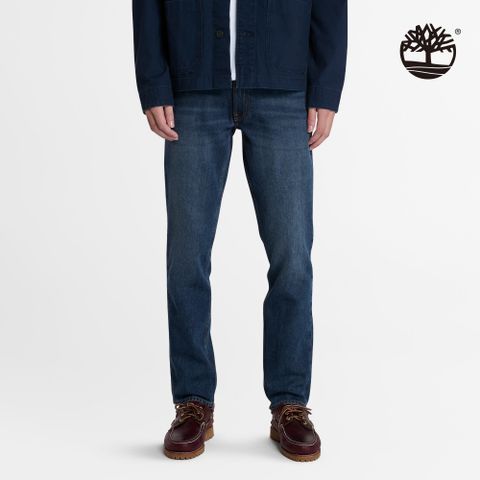 Timberland 男款靛藍色天絲™合身牛仔褲|A6GKKA11