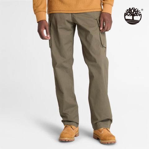 Timberland 男款軍綠色工裝長褲|A68N3A58