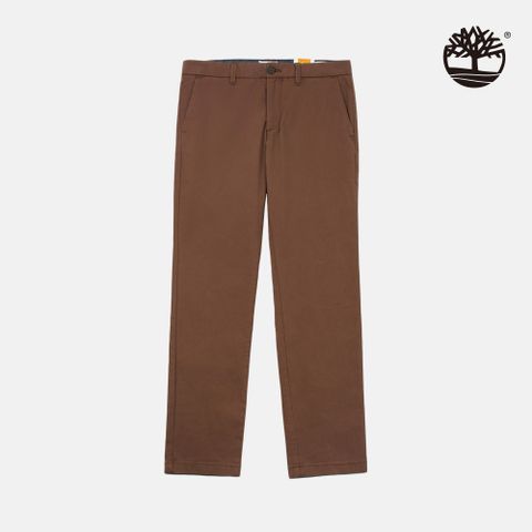Timberland 男款棕色合身卡其長褲|A2BYY500