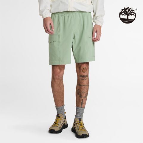 Timberland 男款淺綠色快乾工裝短褲｜A677FEC6