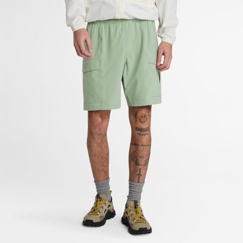 Timberland 男款淺綠色快乾工裝短褲|A677FEC6
