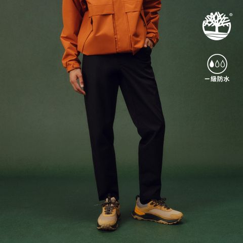 Timberland 男款黑色防潑水休閒長褲|A42R1001
