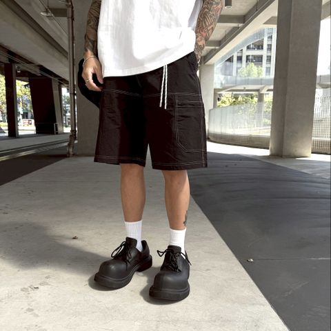 【AMERO】男款 女款 口袋 六分短褲 休閒短褲