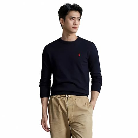 Polo Ralph Lauren RL 熱銷刺繡小馬針織毛衣-深藍色