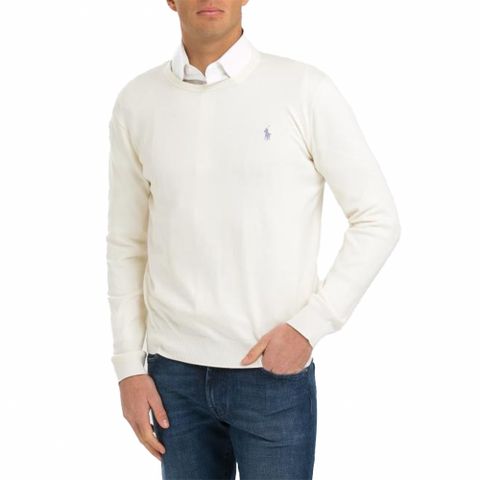 Polo Ralph Lauren RL 熱銷刺繡小馬針織毛衣-杏色