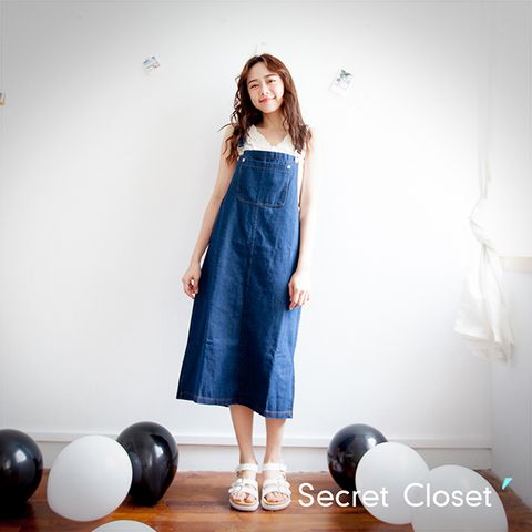 Secret Closet 秘密衣櫥 俏皮口袋牛仔布吊帶裙