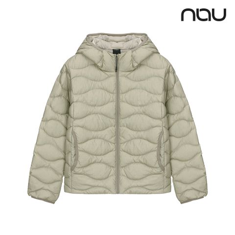 【nau】女 輕量連帽羽絨外套(淺卡其)-輕量羽絨 保暖外套 連帽羽絨|NUDB2WJ401
