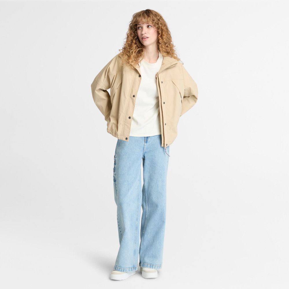 Timberland 女款米色防水外套｜A67J3Y94