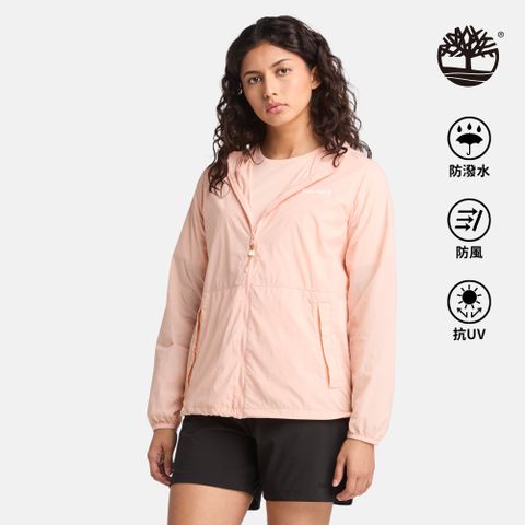 Timberland 女款粉色防曬防風外套|A67HFERV
