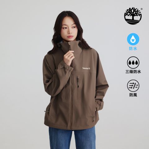 Timberland 女款咖啡色Caps Ridge防水機能外套|A5XRUBK0