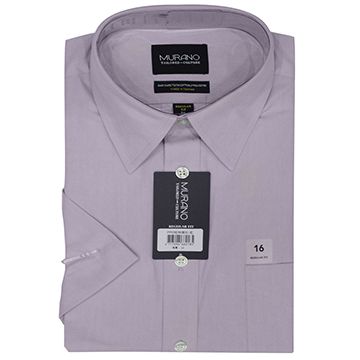 台灣製[MURANO]JC正式美版短袖襯衫-淺紫色