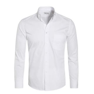 [MURANO]正式長袖修身襯衫-白色