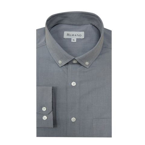 [MURANO]紳式風長袖襯衫-淺灰色
