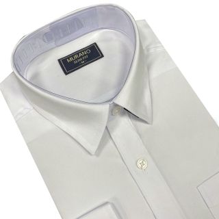 【MURANO】SLIM FIT 吸濕排汗長袖襯衫-白色