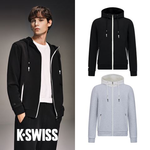 K-SWISS Knit Hoodie Jacket 連帽外套(質感生活系列)-兩色任選