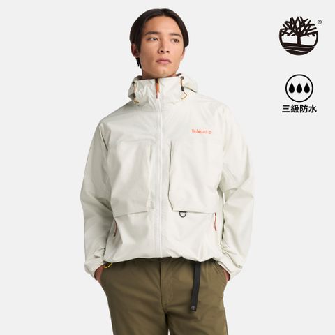 Timberland 男款白色Jenness防水外套｜A66QUCM9