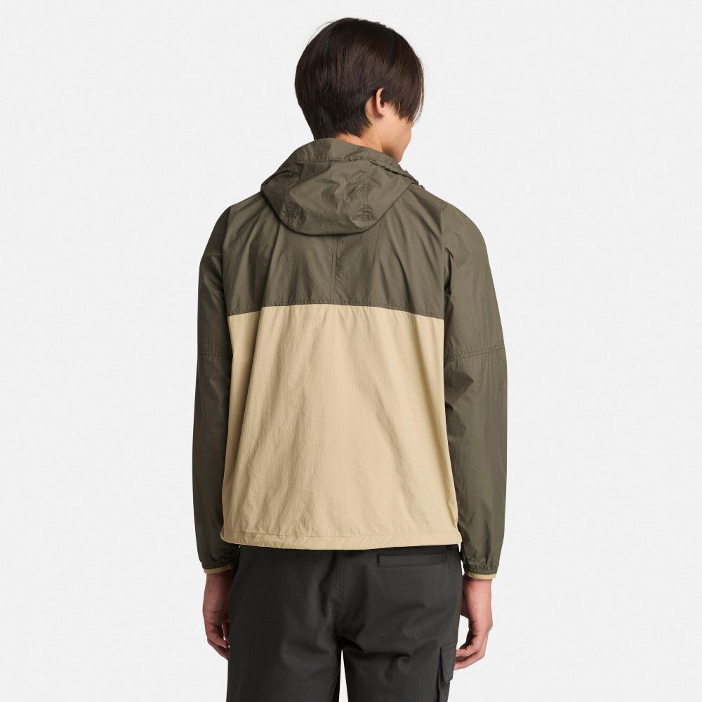 Timberland 男款綠色防潑水防曬外套｜A6AJYEQJ