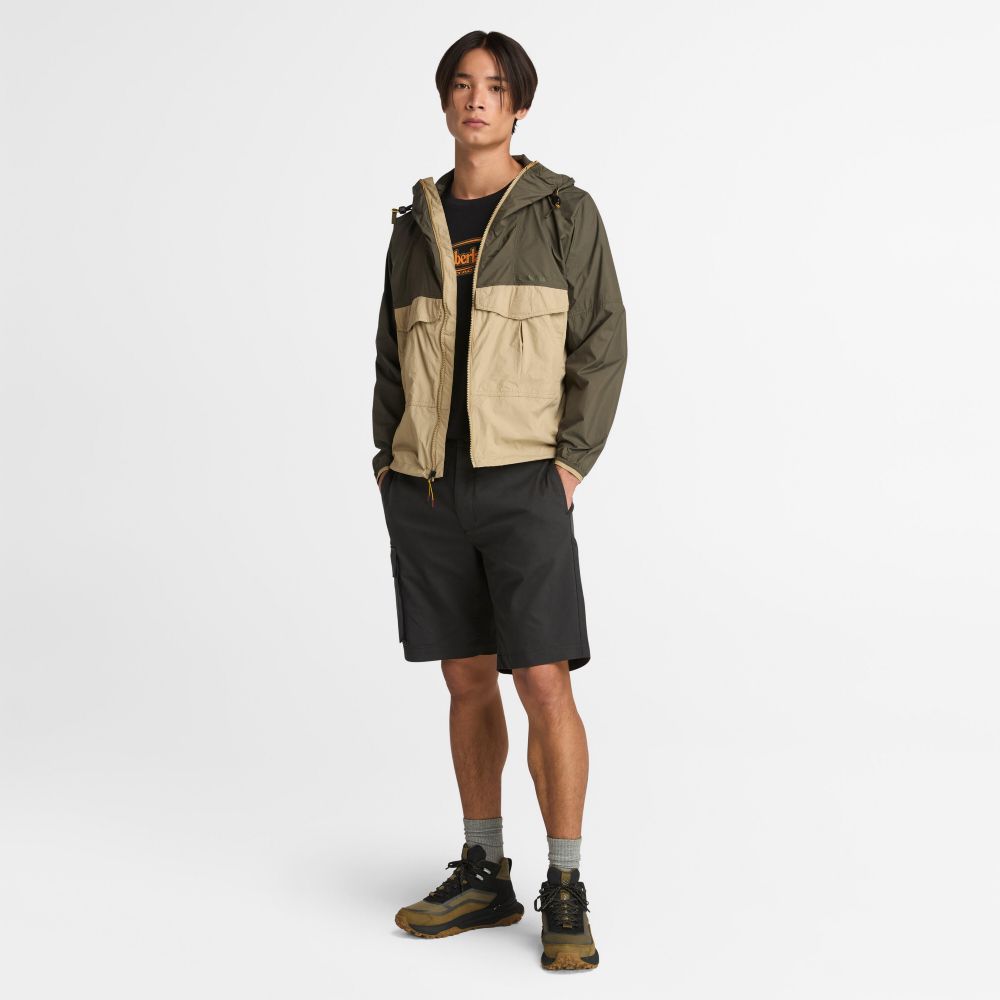 Timberland 男款綠色防潑水防曬外套｜A6AJYEQJ