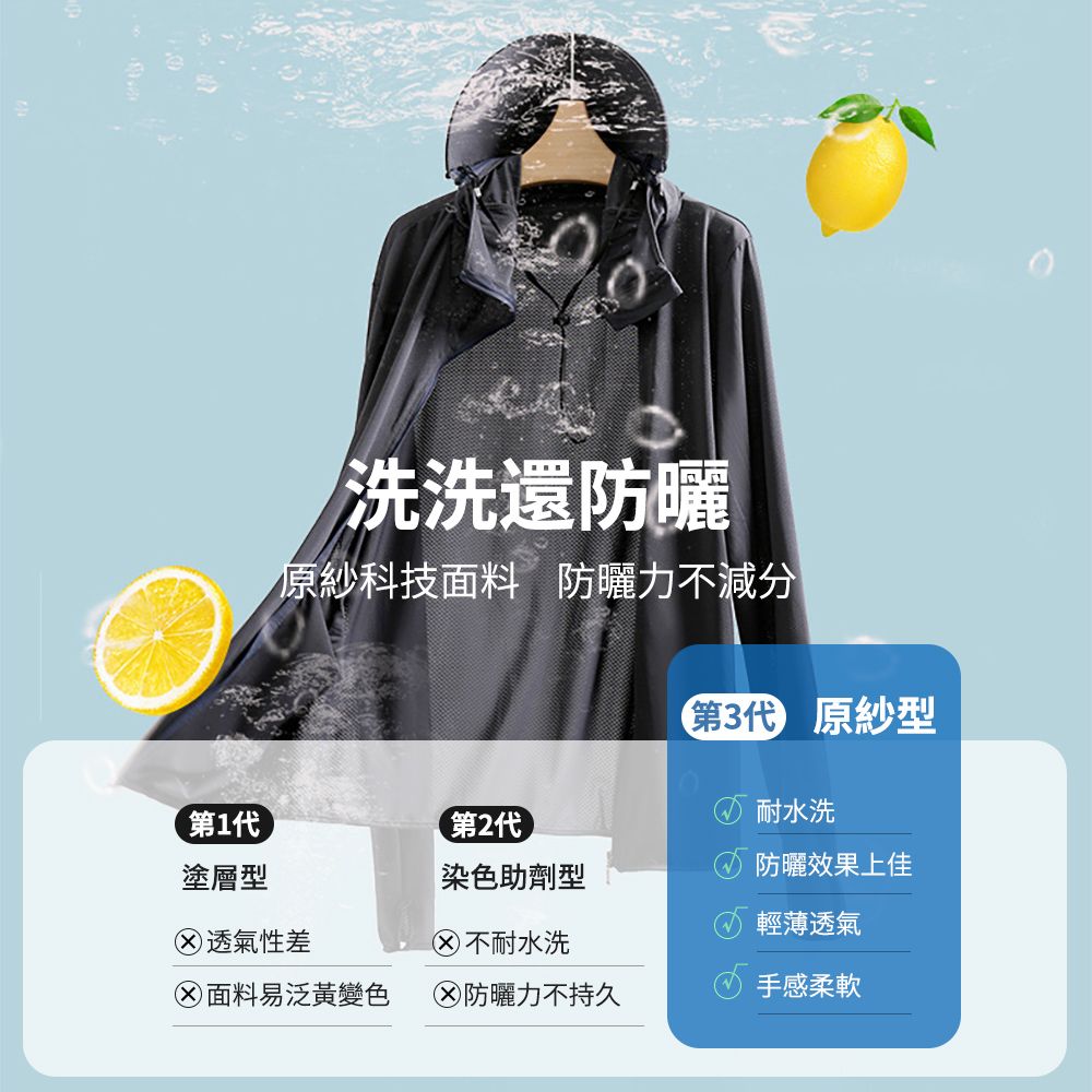  ONEbay UPF50+ 冰絲透氣防曬服 防紫外線快乾防曬服 戶外運動健身抗UV外套 連帽防曬衣 加長可拆帽簷