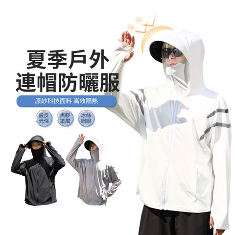 ACME 艾可米 男款冰絲透氣防曬外套 抗UV連帽防曬衣 防紫外線 夏季戶外運動遮陽防曬服 薄外套