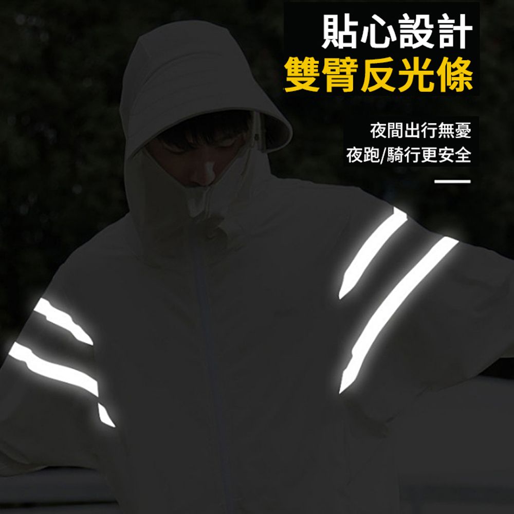ACME 艾可米 男款冰絲透氣防曬外套 抗UV連帽防曬衣 防紫外線 夏季戶外運動遮陽防曬服 薄外套