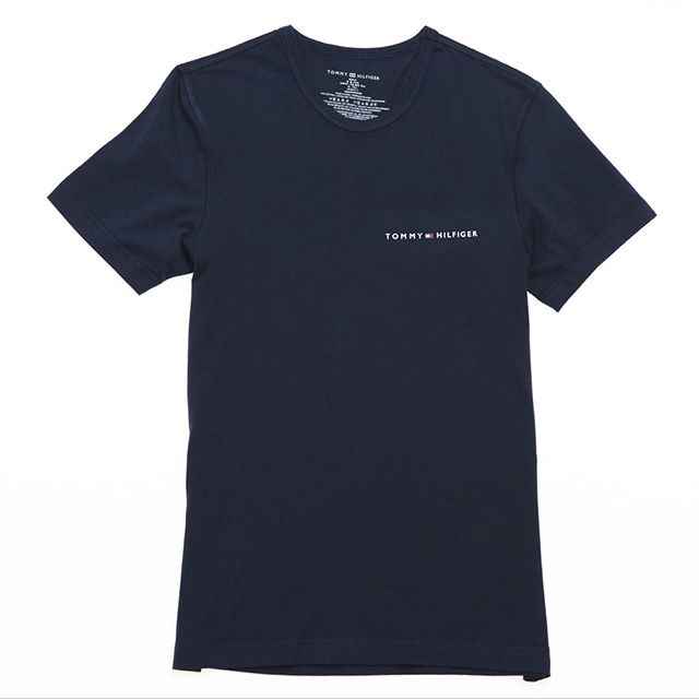 Tommy Hilfiger  字母大LOGO素色T恤 (深藍) 09T3731410