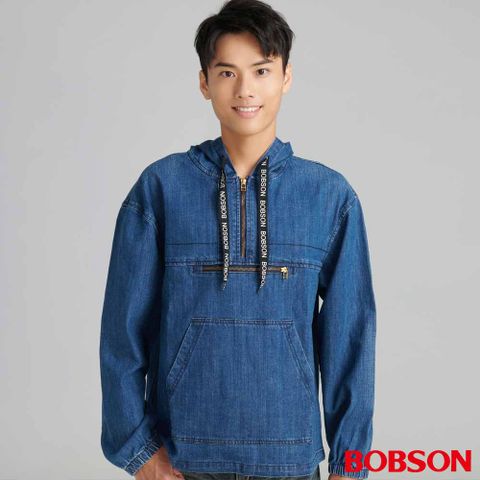 BOBSON 男款連帽牛仔上衣 (JM0004-53)