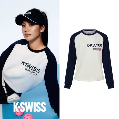 K-SWISS Knite Man To Man Tee 圓領上衣(質感生活系列)-芡實白