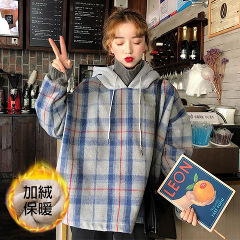 【韓國K.W.】KM3213現貨韓國專櫃品質甜美加絨加厚上衣洋裝(保暖/洋裝/超暖禦寒/加絨)